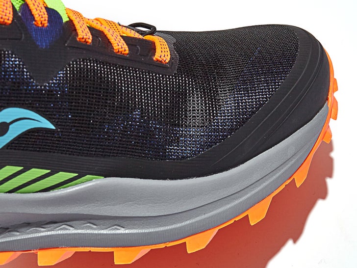 Saucony running shoe review toe box medial view