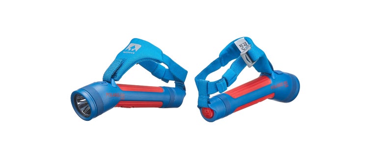 Nathan Polaris Handheld Torch 400RX Front and Rear View in Blue and Red Color