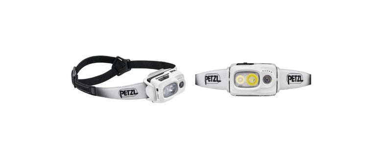 Petzl Swift RL Headlamp Side and Front Image in White Color