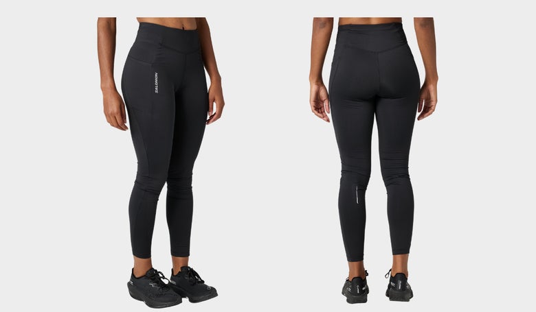 PUMA Women's Drawstring Tight Leggings with Pockets, Black Small 