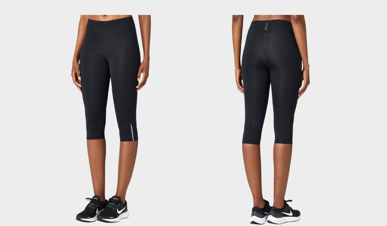 Under Armour HeatGear Womens 3/4 Capri Running Tights - Black