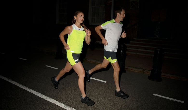 Run Visible Womens Running Tights Asphalt/Nightlife - Clothing