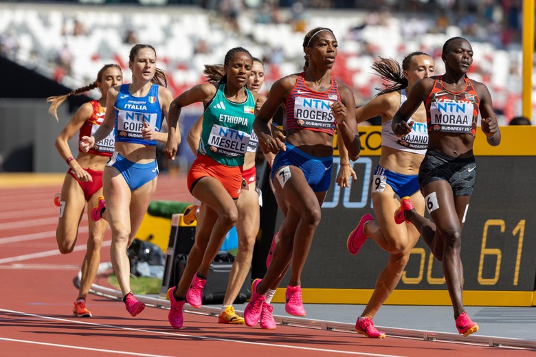 Women's Track and Field running Budhapest