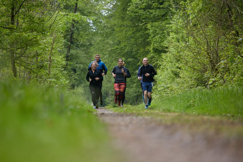 A group of runners