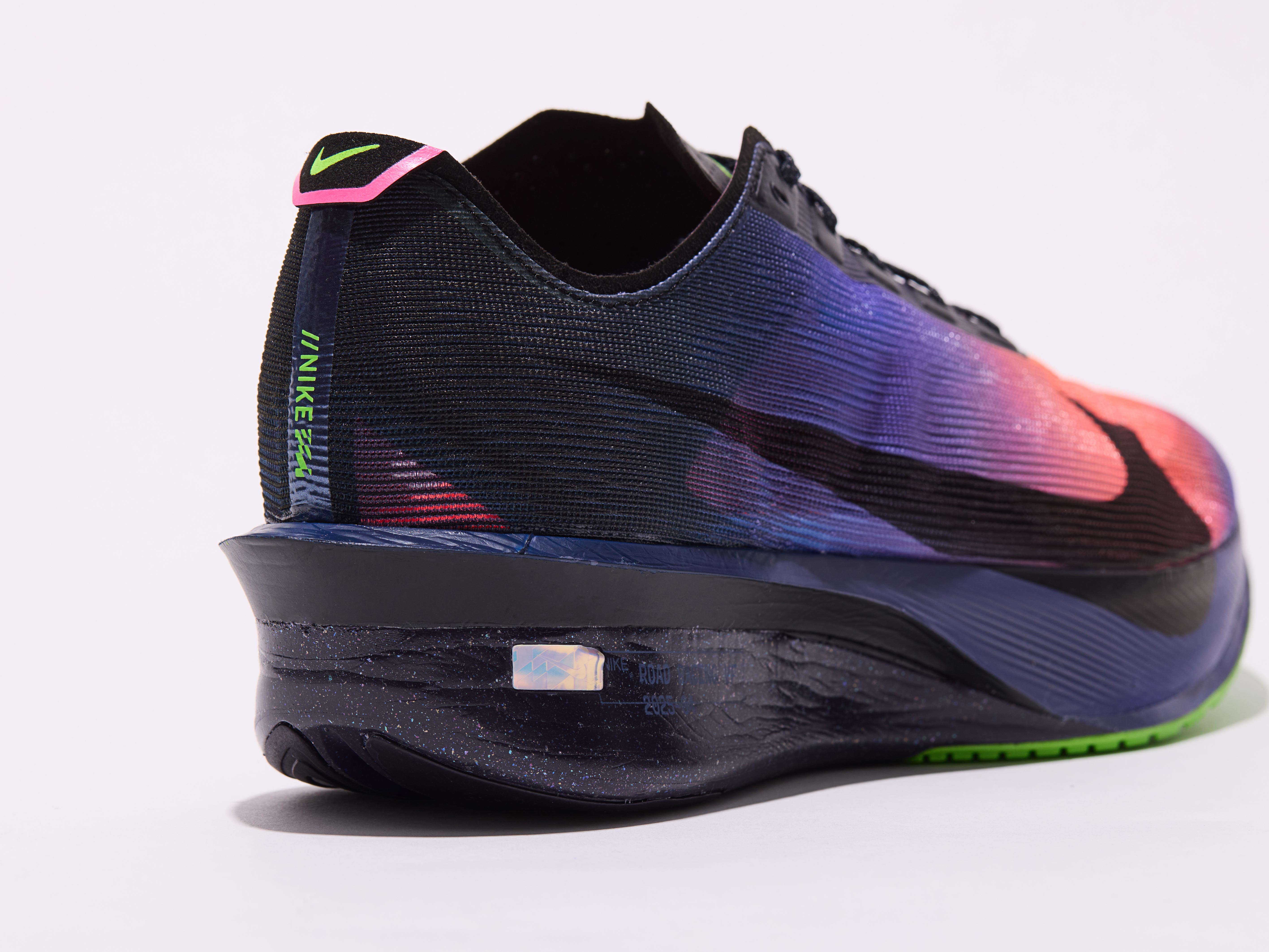 Nike Vaporfly midsole foam close-up on lateral side of heel