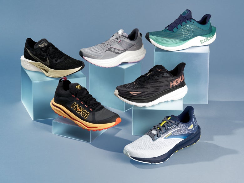 best lightweight running shoes stacked on top of boxes