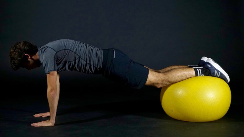 Stability ball tuck position 1